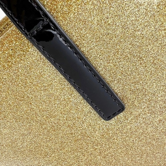 Kate Spade Tote Bag Bon Shopper Holiday Drive Sparkle Gold Live Colorfully NWT - Picture 6 of 10